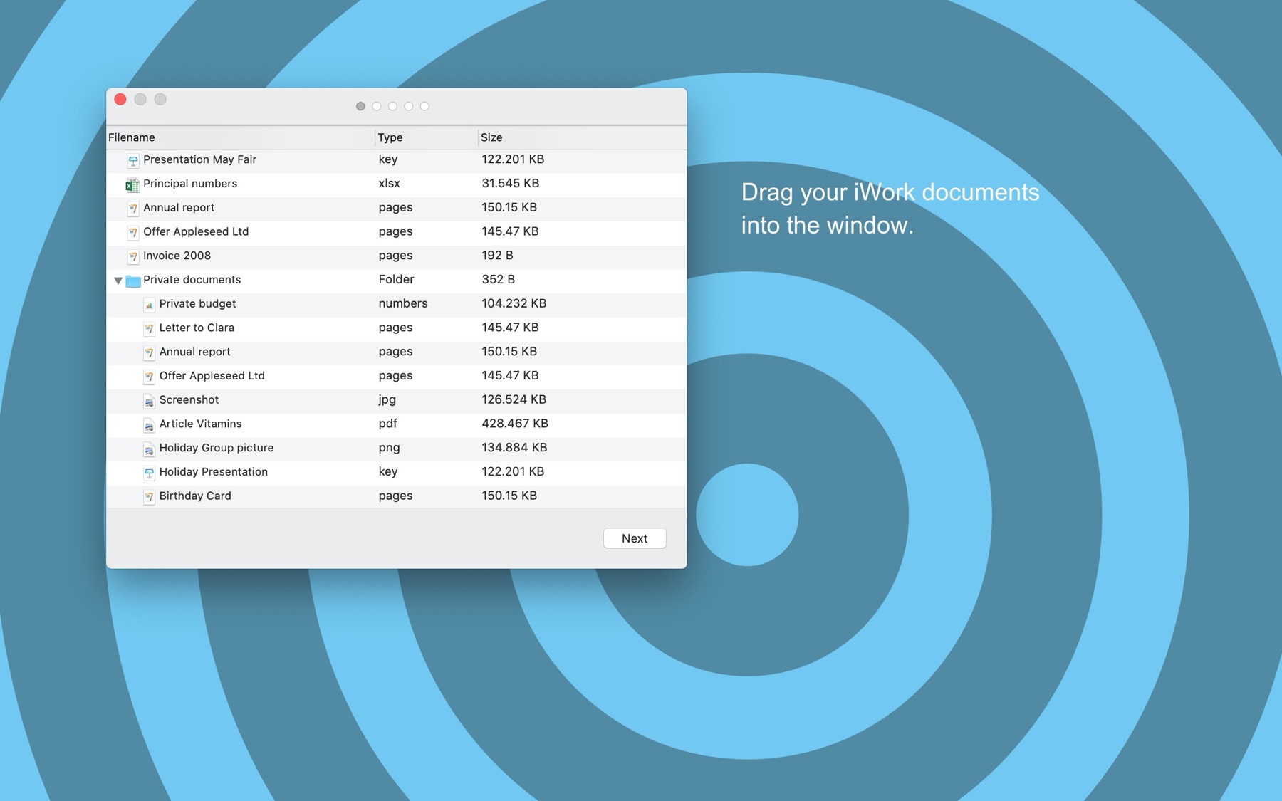 A screenshot showing Docxtor in action