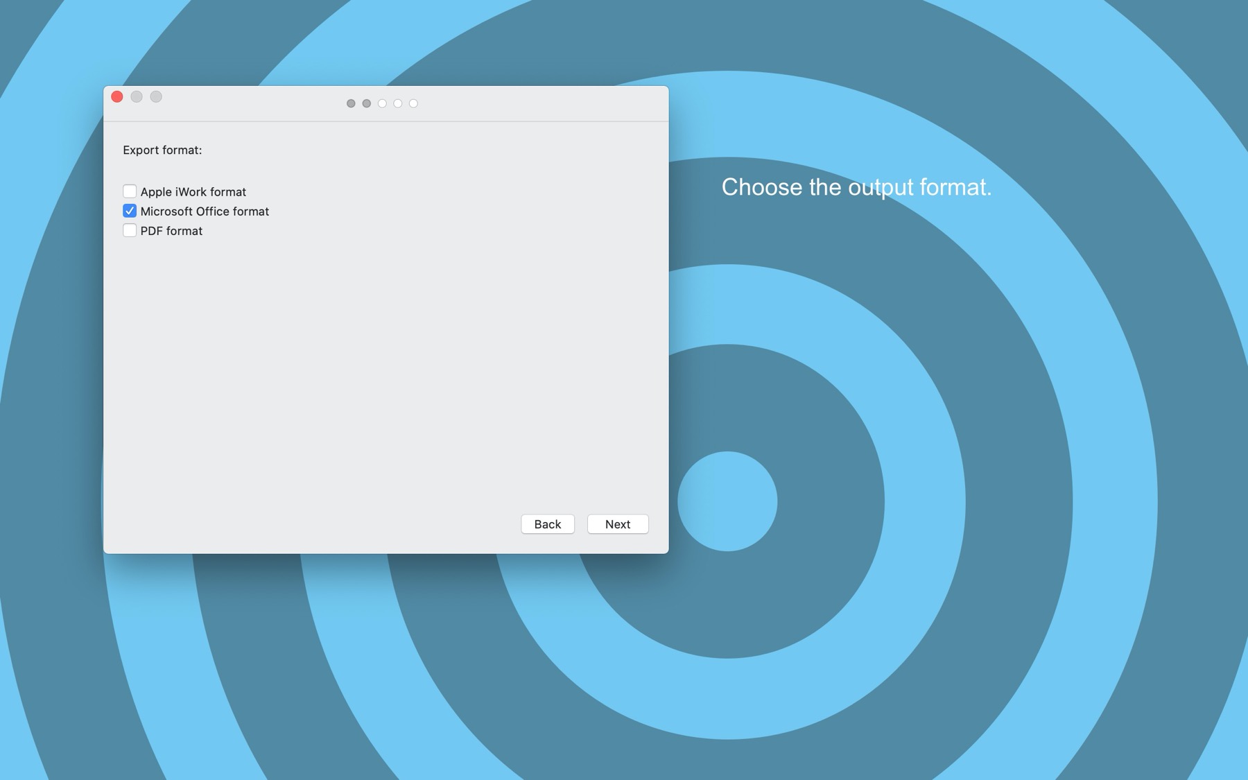 A screenshot showing Docxtor in action