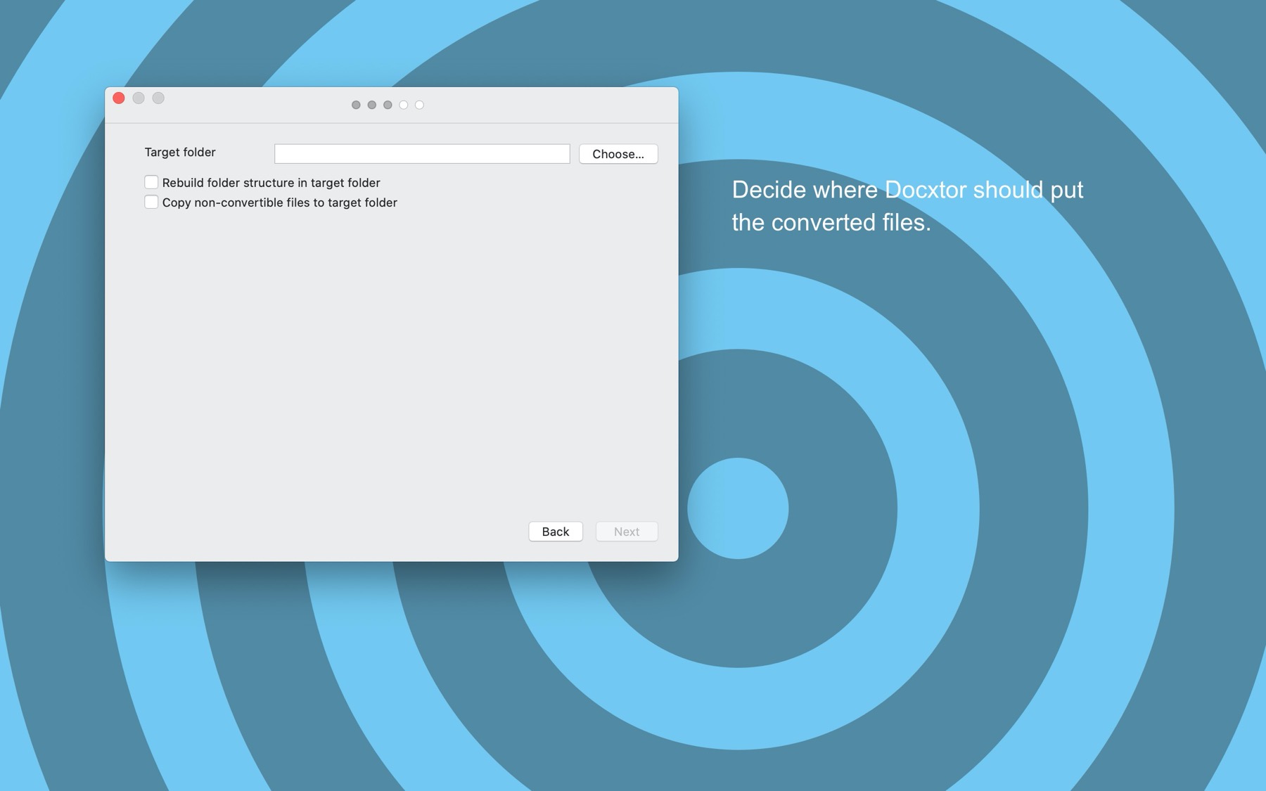 A screenshot showing Docxtor in action
