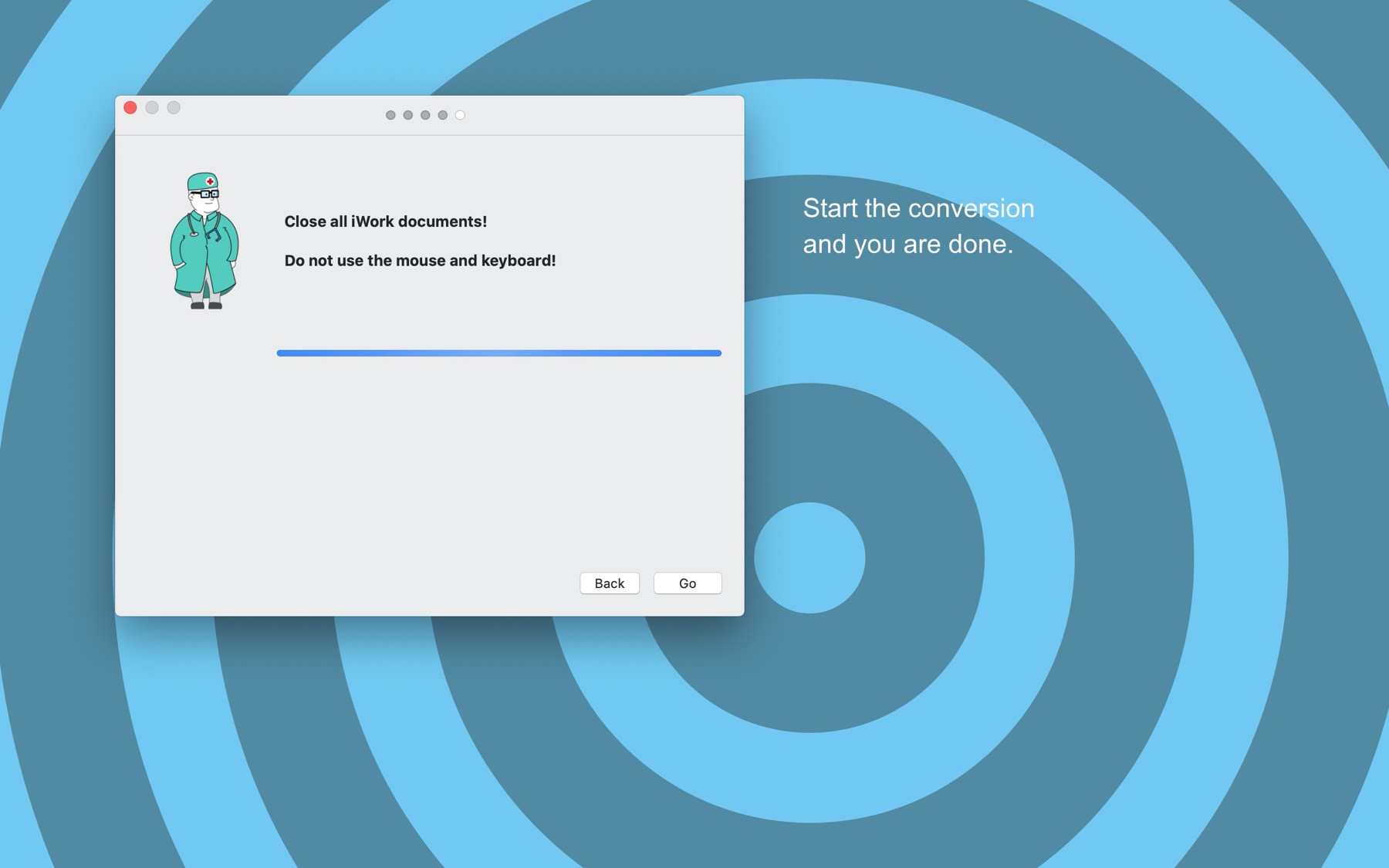 A screenshot showing Docxtor in action